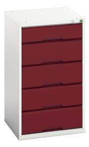 16925017.** verso drawer cabinet with 5 drawers. WxDxH: 525x550x900mm. RAL 7035/5010 or selected